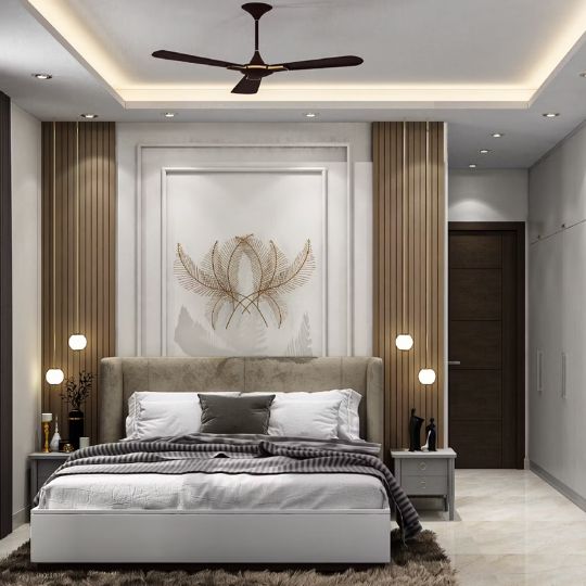 Contemporary Master Bedroom Design with King Bed